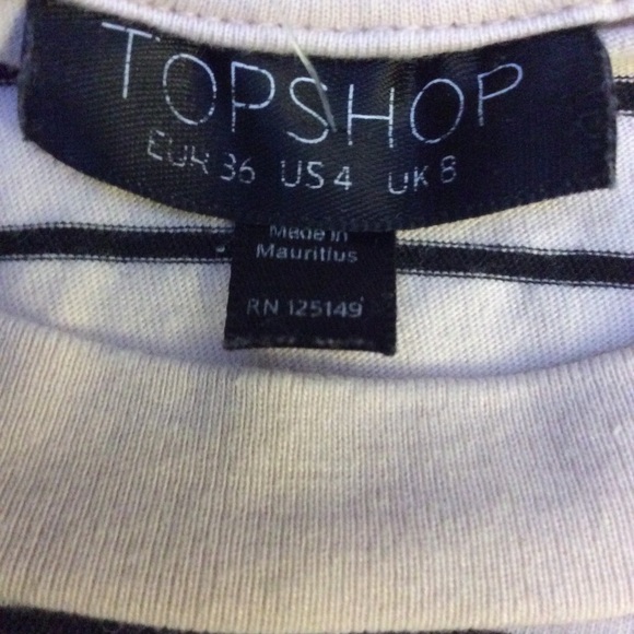 Topshop short sleeve crop top with stripes - Picture 4 of 7